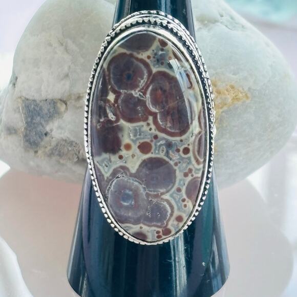 925 Sterling Asteroid Ring Size 8 - Picture 2 of 6